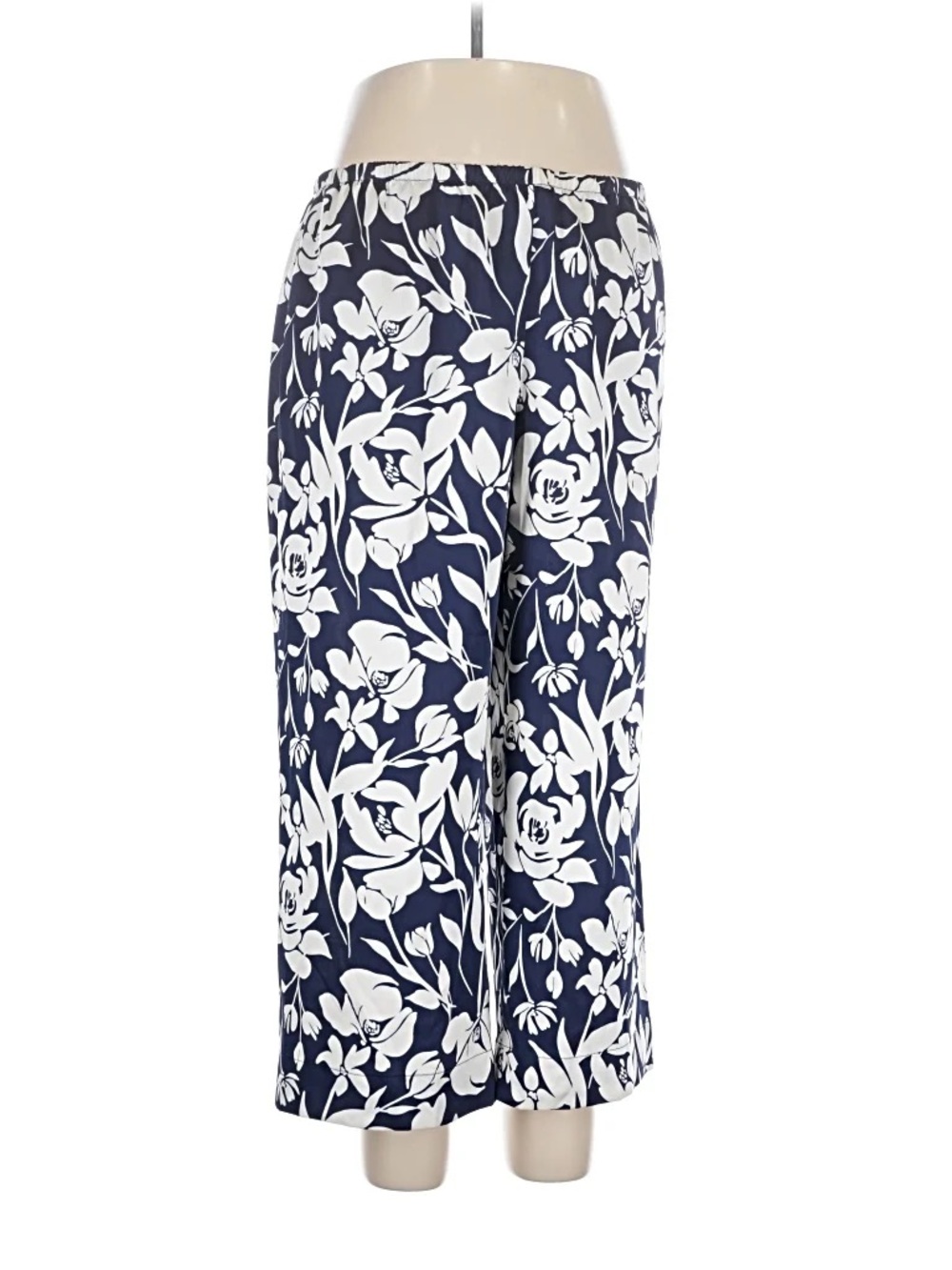 a new day Navy & Cream Floral Wide-Leg Pants